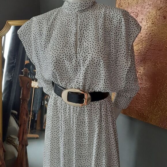 NWT Zara Ditsy Dot Midi Dress - Picture 5 of 14